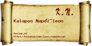 Kalapos Napóleon névjegykártya